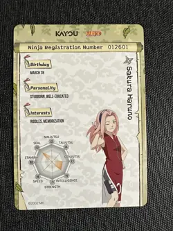 Naruto Kayou English Series 2 Card - Sakura Haruno - NRSA02-SR-018L2 - Image 2