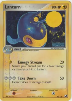 2005 Pokemon Unseen Forces Chinchou [Reverse Holo] #52/115 Pokeball Holo! - Image 1