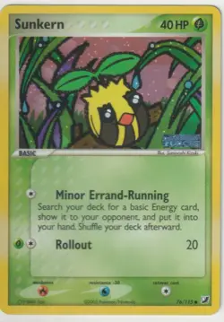 2005 Pokemon Unseen Forces Sunkern [Reverse Holo] #76/115 Pokeball Holo! - Image 1