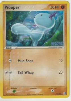 2005 Pokemon Unseen Forces Wooper [Reverse Holo] #79/115 Pokeball Holo! - Image 1