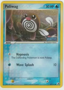 2005 Pokemon Unseen Forces Poliwag [Reverse Holo] #67/115 Pokeball Holo! - Image 1