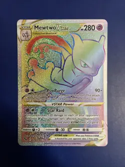 Pokemon TCG Mewtwo VSTAR Pokemon GO 079/078 Holo Secret Rare MINT - Image 1