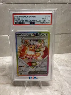 2025 POKEMON SVP EN-SV BLACK STAR PROMO #174 EEVEE EX PSA 10 - Image 1