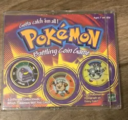 Hasbro 1999 Pokemon 3 Battling Coin Game Collector Set Ekans Primeape Magneton - Image 2