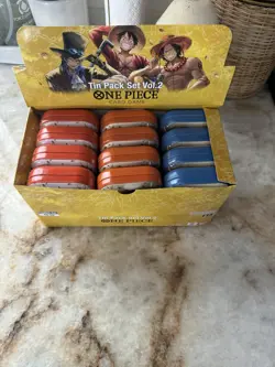 One Piece TCG Tin Pack Set Vol. 2 Set Lot Of 12 TS-02 Display English New - Image 2