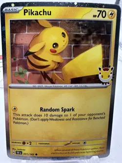 SWIRL Pikachu 51/162 Stamped 2026 Pokemon Day 30th Anniversary Promo TCG W/ Coin - Image 4