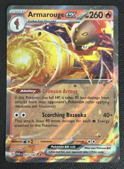 Armarouge ex 027/182 Paradox Rift Double Rare Pokemon TCG Card NM - Image 1