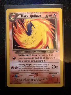 Pokemon TCG Dark Quilava Neo Destiny Uncommon Card 39/105 LP Condition - Image 1