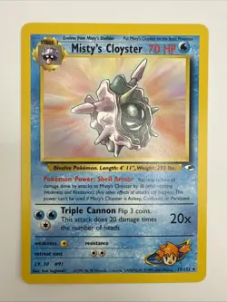 Misty's Cloyster 29/132 Gym Heroes Regular Rare Vintage Pokemon Card - Image 3