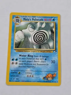 Misty's Poliwrath 31/132 Rare Gym Heroes Pokemon Card 2000 Wizards - Image 1