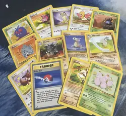 Pokemon TCG Base Set Jungle and Fossil Card Bundle Job Lot 28 Cards Total 1999 - Image 1