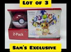 3x Pokemon Prismatic Evolutions ETB + Pokeball Bundle Sam’s Club Exclusive - Image 1