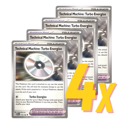 4x Technical Machine Turbo Energize PLAYSET 179/182 x4 PAR NM Pokemon TCG - Image 1