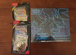 Phantasmal Flames Pokemon Center ETB with 2 Blisters Factory Sealed - Image 1