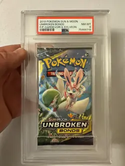 2019 Pokemon - Sun & Moon Unbroken Bonds Pack Gardevoir & Sylveon - PSA 8 NM-MT! - Image 2