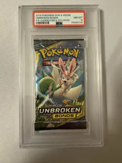 2019 Pokemon - Sun & Moon Unbroken Bonds Pack Gardevoir & Sylveon - PSA 8 NM-MT! - Image 3