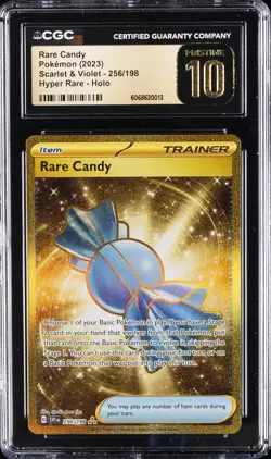 2023 POKEMON SCARLET & VIOLET, HYPER RARE - HOLO RARE CANDY CGC 10 PERFECT - Image 1
