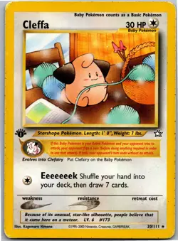 Cleffa - Neo Genesis 020/111 - Rare - MP Pokemon TCG - Image 1