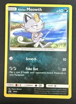 Pokemon Alolan Meowth - Promo SM Promos SM43 LP - Image 1