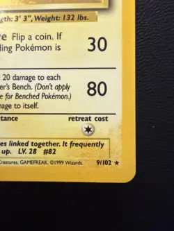 Magneton 9/102 Base Set Unlimited 1999 Pokemon Card Holo Rare LP - Image 3