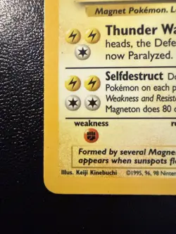 Magneton 9/102 Base Set Unlimited 1999 Pokemon Card Holo Rare LP - Image 4