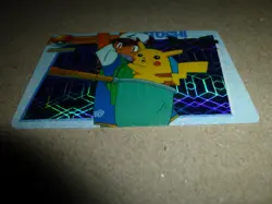 Mint Pokemon Carddass Satoshi Ash & Pikachu #81 Prism Vending Machine Card READ! - Image 2