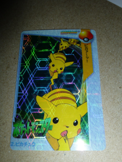 MINT Pokemon Carddass Pikachus #2 Prism Holo Vending Machine Card READ!!! - Image 2