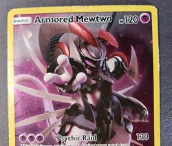 Pokemon TCG Armored Mewtwo SM228 Sm Promo Card Holo DMG Crease HP See Pictures - Image 3