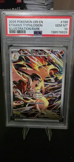 Pokemon TCG Ethan's Typhlosion Illustration Rare Card PSA 10 Gem MT 190/182 - Image 1