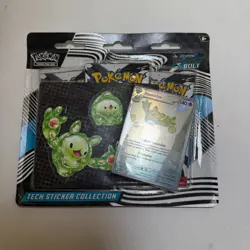 Pokemon TCG Scarlett Violet Black Bolt Tech Sticker Collection 3-Pack Blister - Image 1