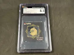 PSYDUCK 24KT GOLD PLATING 2023 KOREAN POKEMON CANDY STICKERS CGC 8.5 - Image 1