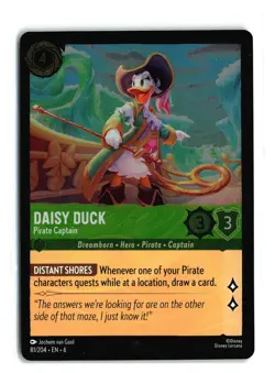 DAISY DUCK PIRATE CAPTAIN 81/204 SUPER RARE COLD FOIL DISNEY LORCANA NM - Image 1