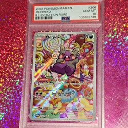 2023 POKEMON PAR EN-PARADOX RIFT ILLUSTRATION RARE #206 MORPEKO PSA 10 - Image 1