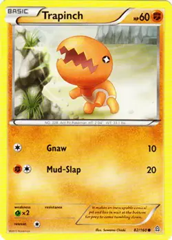 82/160 Trapinch Common: Pokemon Trading Card Game XY-05 Primal Clash - Image 1