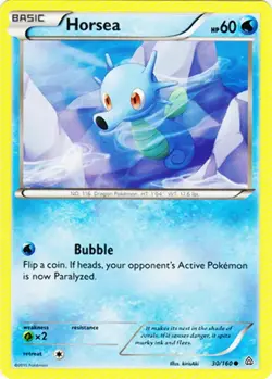 30/160 Horsea Common: Pokemon Trading Card Game XY-05 Primal Clash - Image 1