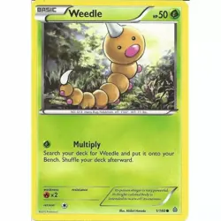 1/160 Weedle Common: Pokemon Trading Card Game XY-05 Primal Clash - Image 1
