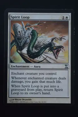 Magic The Gathering MTG SPIRIT LOOP Time Spiral MP Moderately Played - Image 1