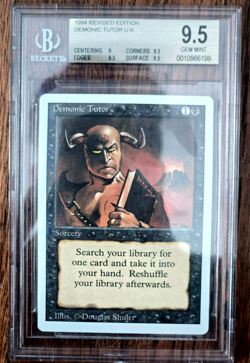 Demonic Tutor BGS 9.5 GEM MINT - Revised 3rd Edition MTG - Iconic Vintage Art - Image 1