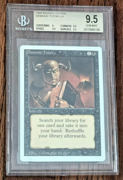 Demonic Tutor BGS 9.5 GEM MINT - Revised 3rd Edition MTG - Iconic Vintage Art - Image 2