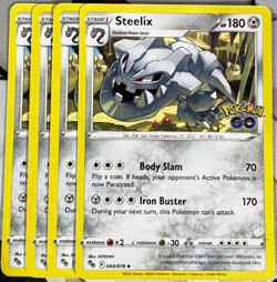 4x Steelix - 044/078 - Pokemon GO - NM/M - New - Image 1