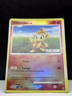 Pokemon TCG Chimchar 56/100 Reverse Holo Platinum Stamped 2008 Promo - Image 3