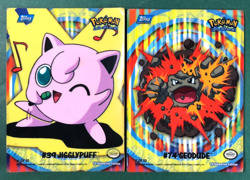 Pokemon Jigglypuff & Geodude 6&7 Animation Stick-On Lot Topps Series 2 HP READ - Image 1