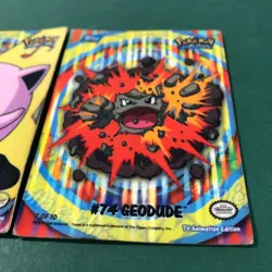 Pokemon Jigglypuff & Geodude 6&7 Animation Stick-On Lot Topps Series 2 HP READ - Image 5