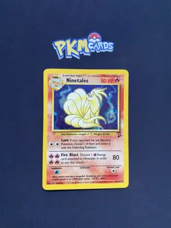 Pokemon TCG Ninetales Base Set 2 13/130 Holo Rare MP. - Image 1