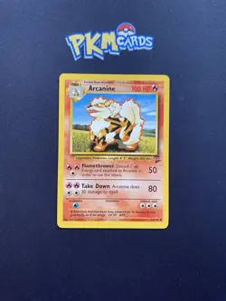 Pokemon TCG Arcanine Base Set 2 33/130 Regular LP. - Image 1