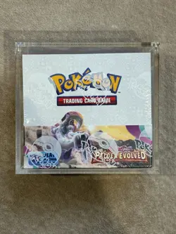 Pokemon TCG Paldea Evolved Booster Box Mint + Acrylic Case - Free Delivery - Image 1