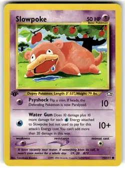 Pokemon TCG Neo Genesis (1st Edition) #073/111 Slowpoke LP+ - Image 1