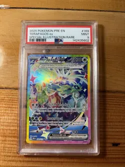 Pokemon 2025 Prismatic Evolutions #169 Terapagos EX PSA 9 Mint - Image 1