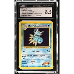 CGC 8.5 NM/MINT+ Misty's Seadra Prerelease 9/132 Gym Heroes Holo Rare (PSA) - Image 1