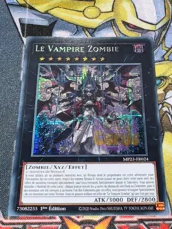 CARTE Yu Gi Oh LE VAMPIRE ZOMBIE MP23-FR024 1ere edition - Image 1